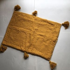 Justina Blakeney standard size decorative mustard pillowcase.